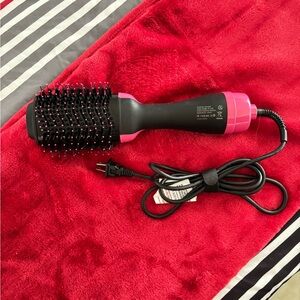 Pink and Black Hair Dryer Brush